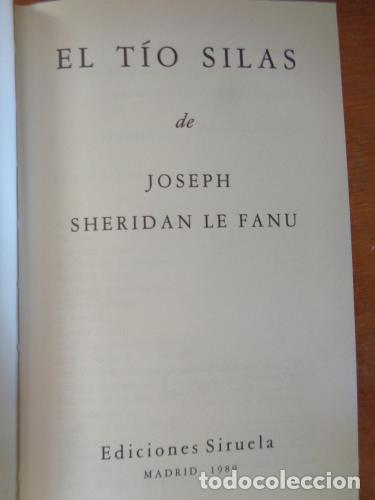 Libros: LE FANU, JOSEPH SHERIDAN - El t&iacute;o Silas - Foto 2