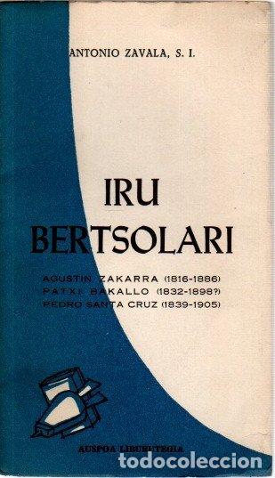 Libros: Iru bertsolari - Zavala, Antonio - Foto 1