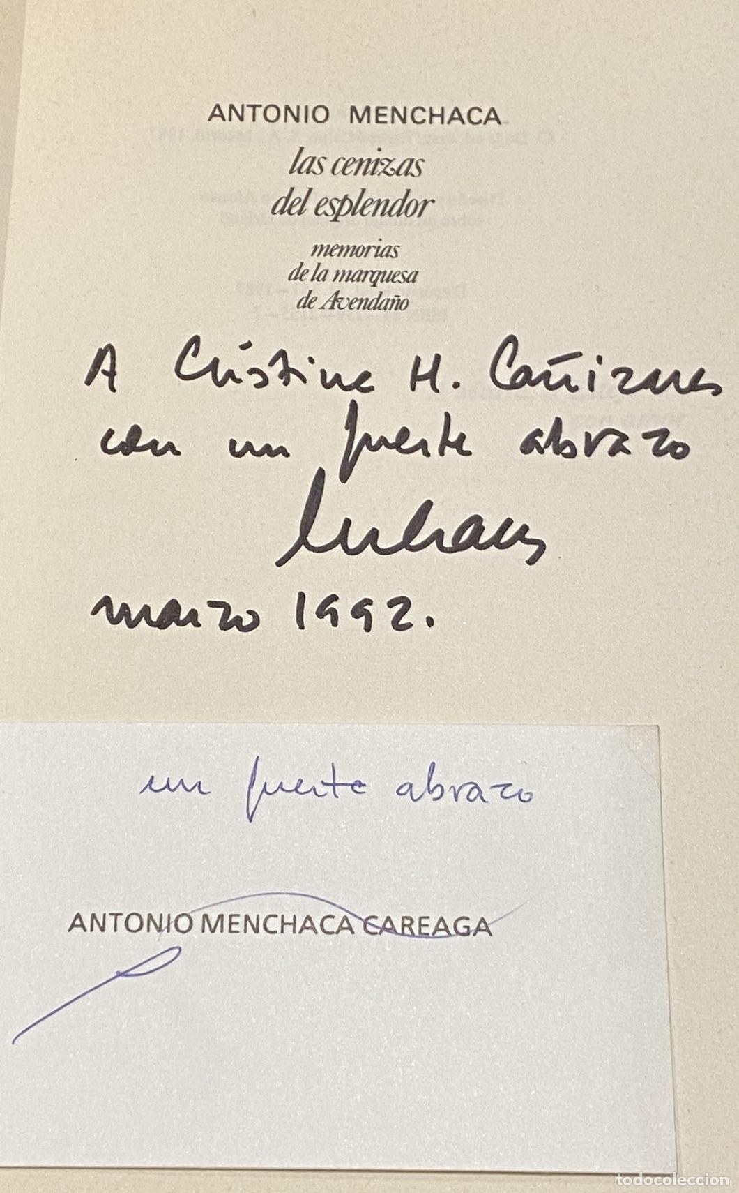 Libros: MENCHACA, Antonio. - Las cenizas del esplendor. Memorias de la marquesa de Avenda&ntilde;o. - Foto 1