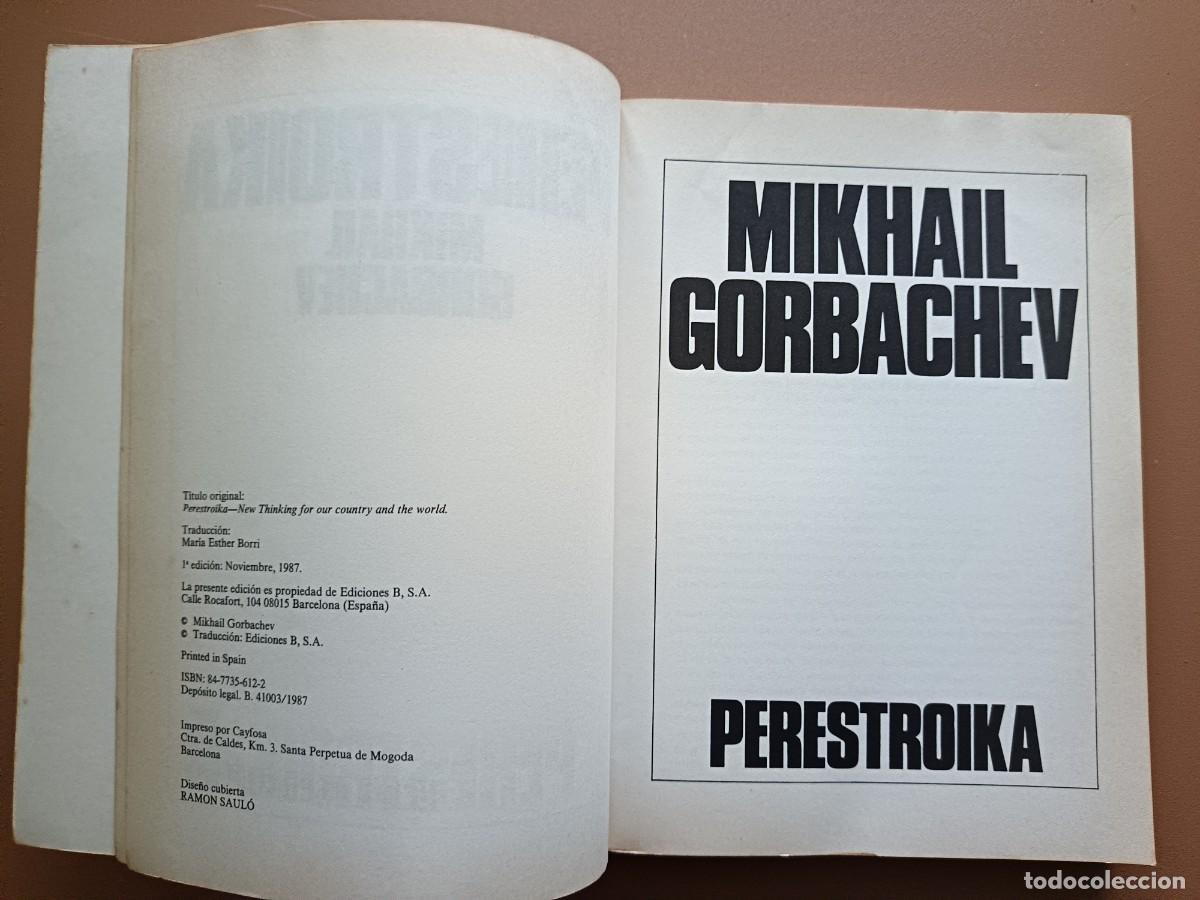 Libros: PERESTROIKA. MIKHAIL GORBACHEV - Foto 3
