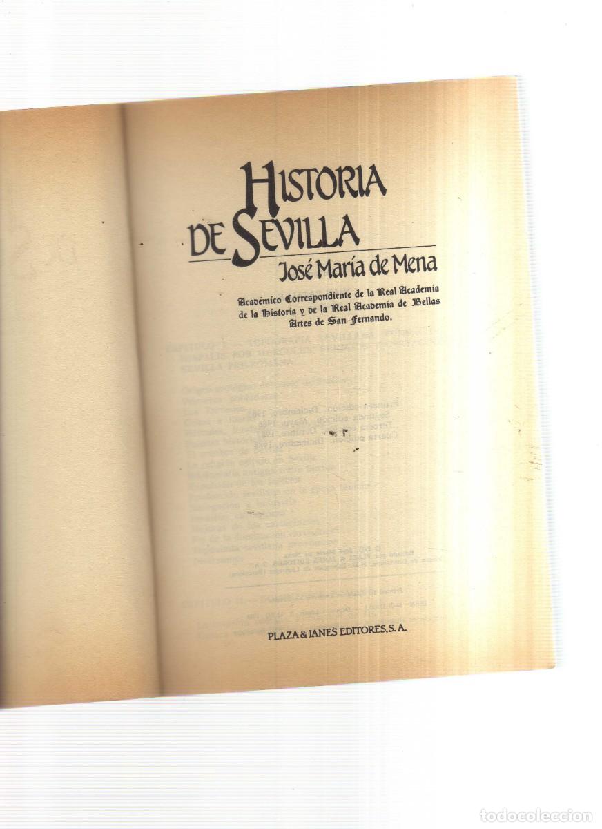 Libros: HISTORIA DE SEVILLA JOSE MARIA MENA - Foto 2
