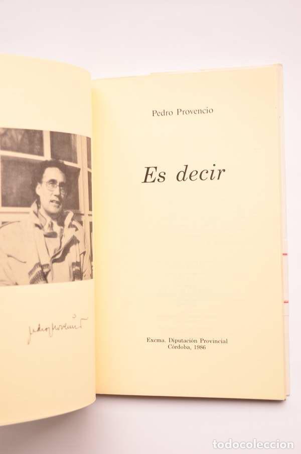 Libros: Es decir - PROVENCIO, Pedro - Foto 2