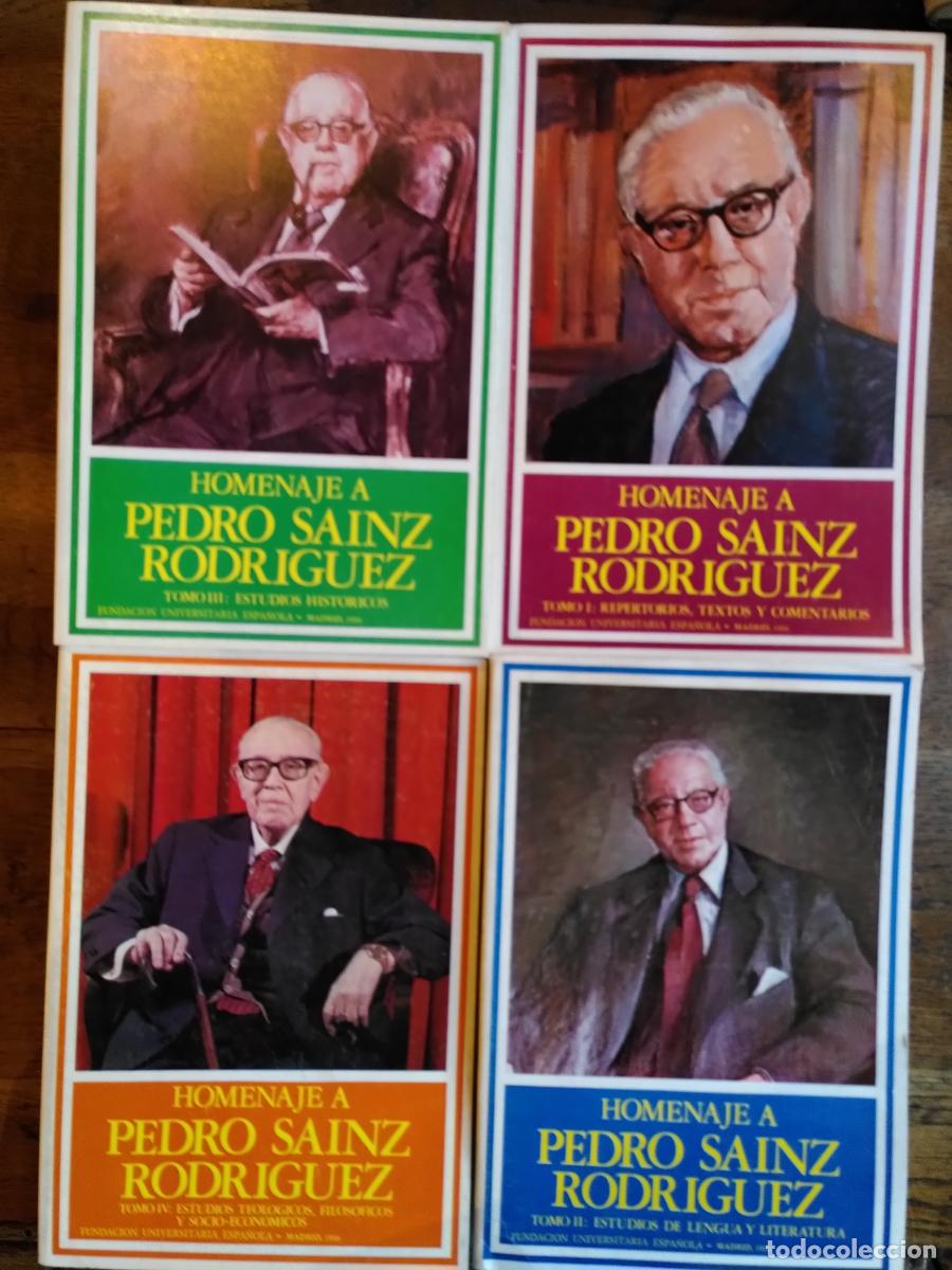 Libros: HOMENAJE A PEDRO SAINZ RODR&Iacute;GUEZ (4 tomos) - - Foto 1