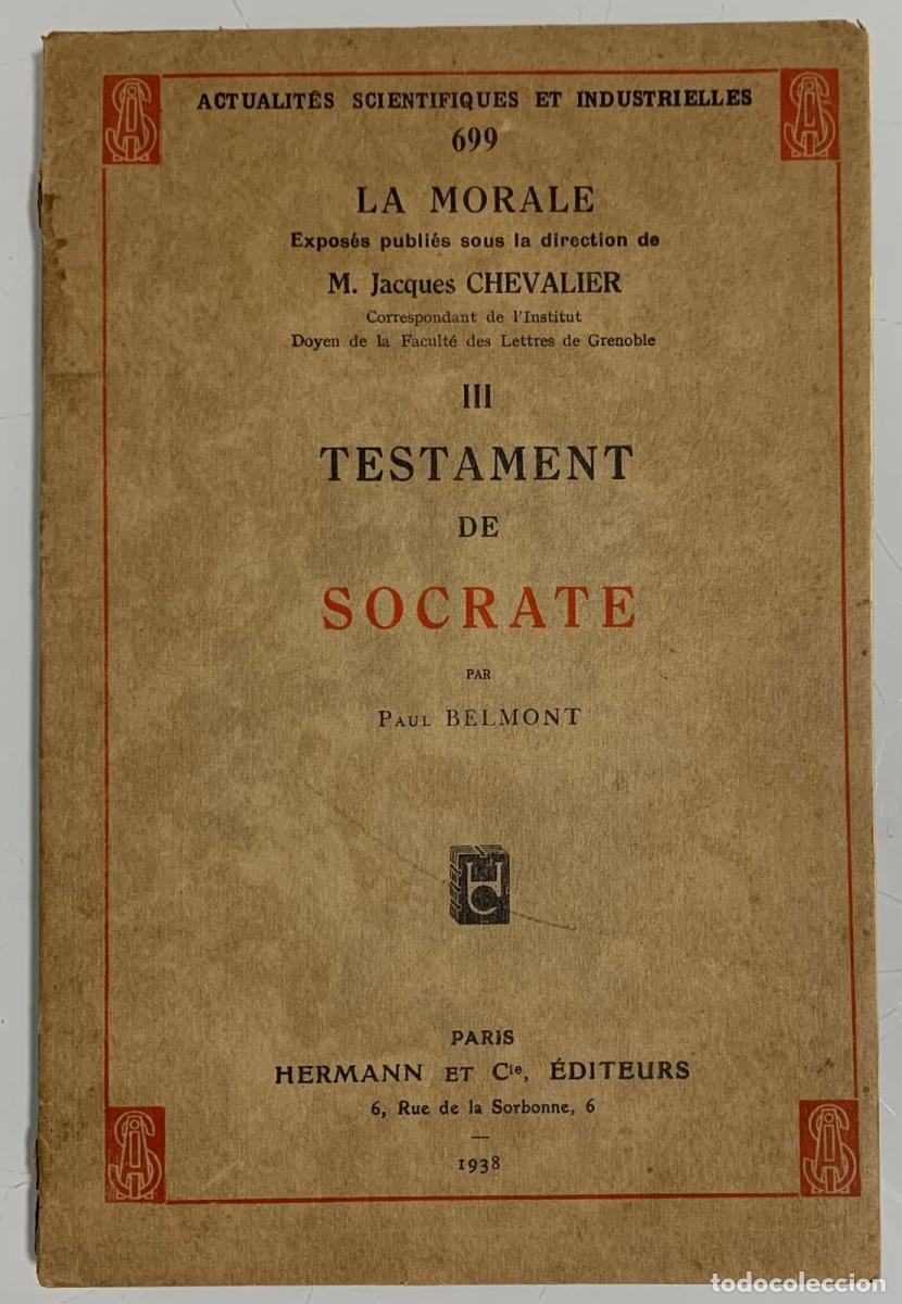 Libros: III TESTAMENT DE SOCRATE - Paul Belmont - Foto 1