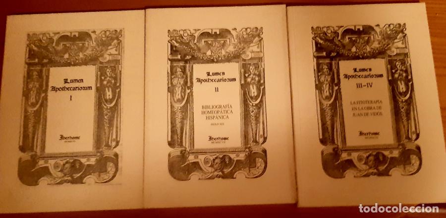 Libros: LUMEN APOTHECARIORUM: I: a Pedro Gregorio Echeand&iacute;a en el 250 aniversario de su muerte. II: Bibliog