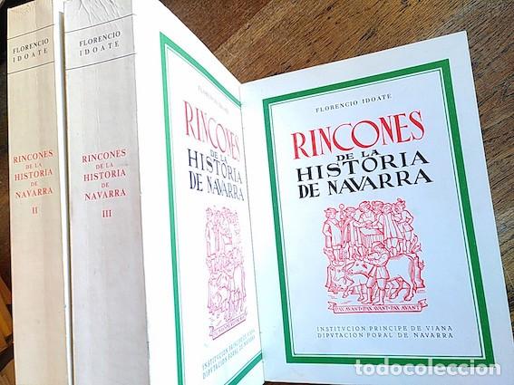 Libros: RINCONES DE LA HISTORIA DE NAVARRA (3 tomos) - Florencio Idoate - Foto 1