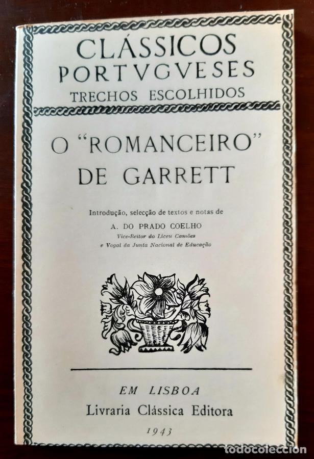 Libros: O &rdquo;ROMANCEIRO&rdquo; DE GARRET - ALMEIDA GARRET. - Foto 1