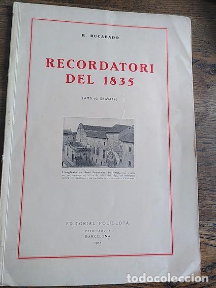 Libros: RECORDATORI DEL 1835. Amb 32 gravats - R. Rucabado - Foto 1