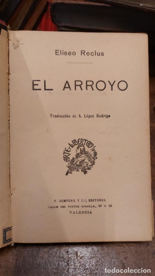 Libros: EL ARROYO. Trad. Lopez Rodrigo. - RECLUS, E. - Foto 2