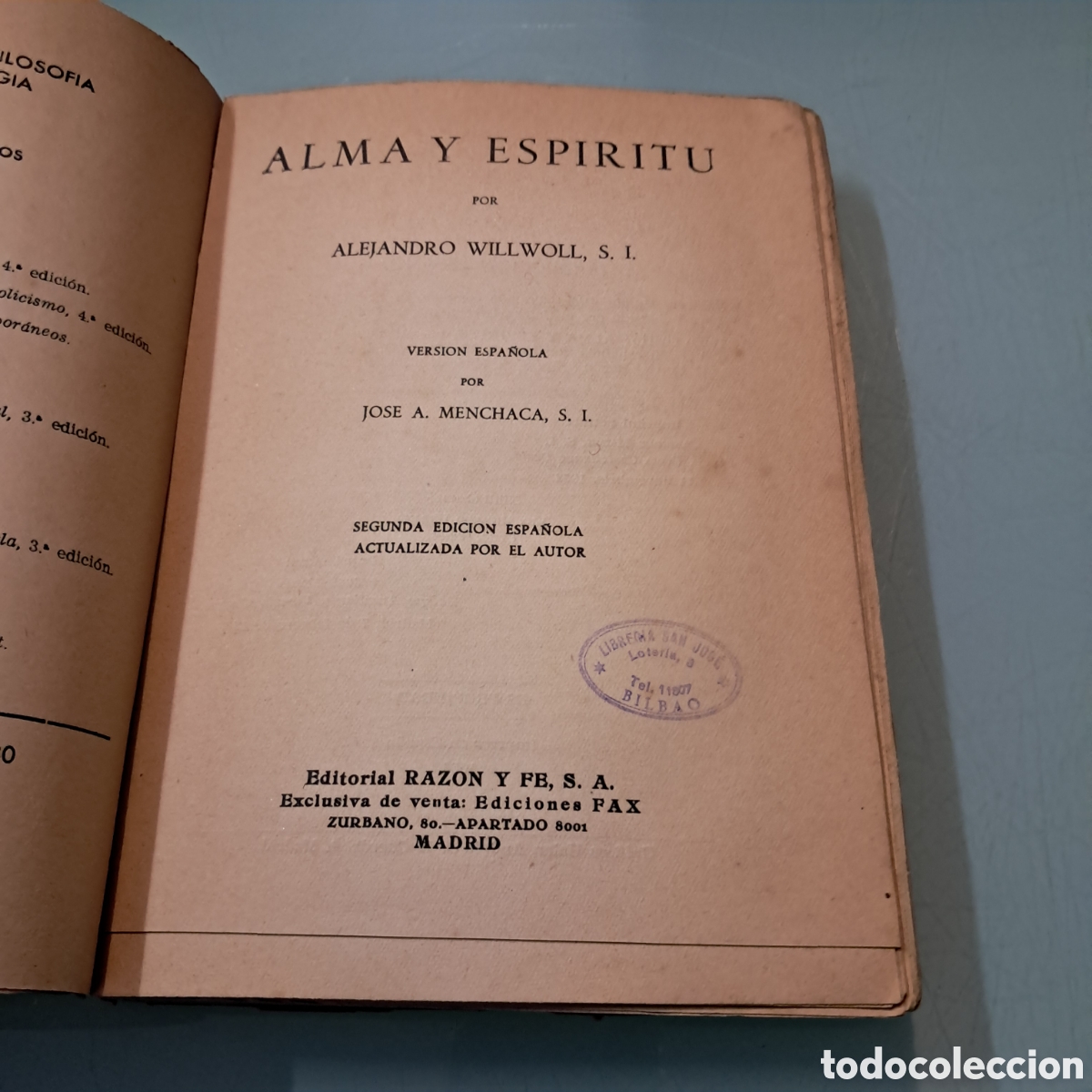 Libros: Alejandro Willwoll, alma y esp&iacute;ritu,Editorial Raz&oacute;n y Fe - Foto 2