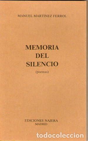 Libros: MEMORIA DEL SILENCIO (POEMAS) - Martinez Ferrol, Manuel - Foto 1