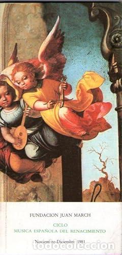 Libros: CICLO MUSICA ESPA&Ntilde;OLA DEL RENACIMIENTO - AA.VV