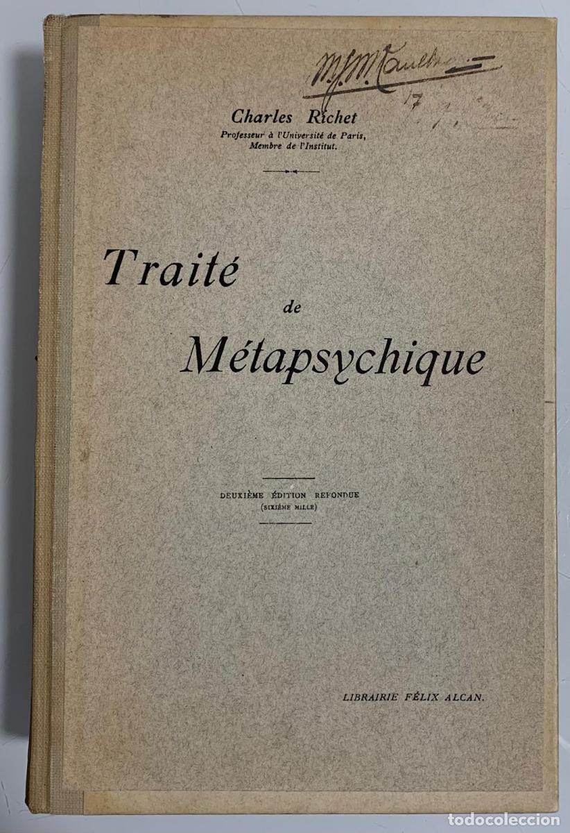 Libros: TRAIT&Eacute; DE M&Eacute;TAPSYCHIQUE - Charles Richet - Foto 1