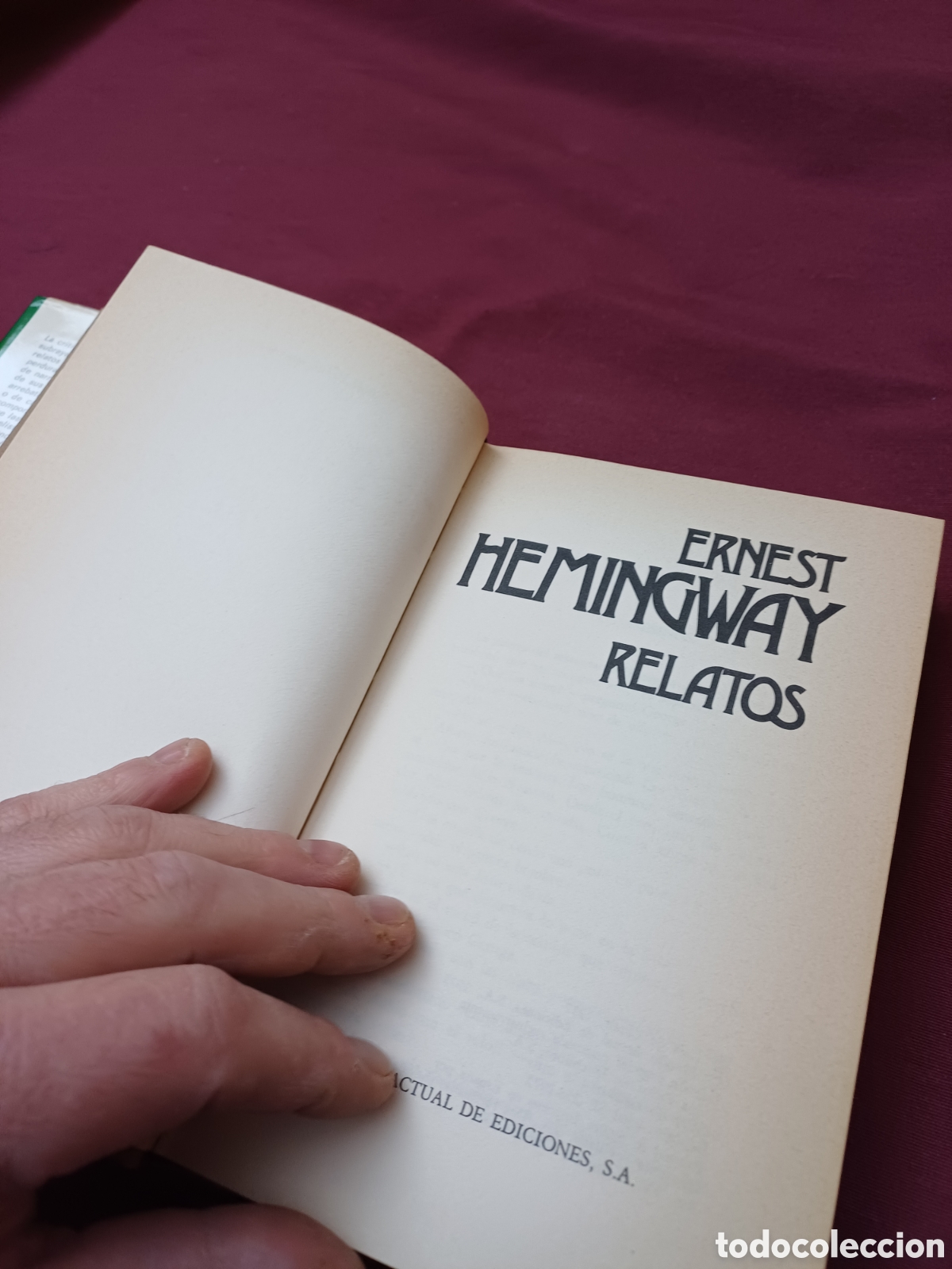 Libros: LIBRO, ERNEST HEMINGWAY, RELATOS, 1975 - Foto 6