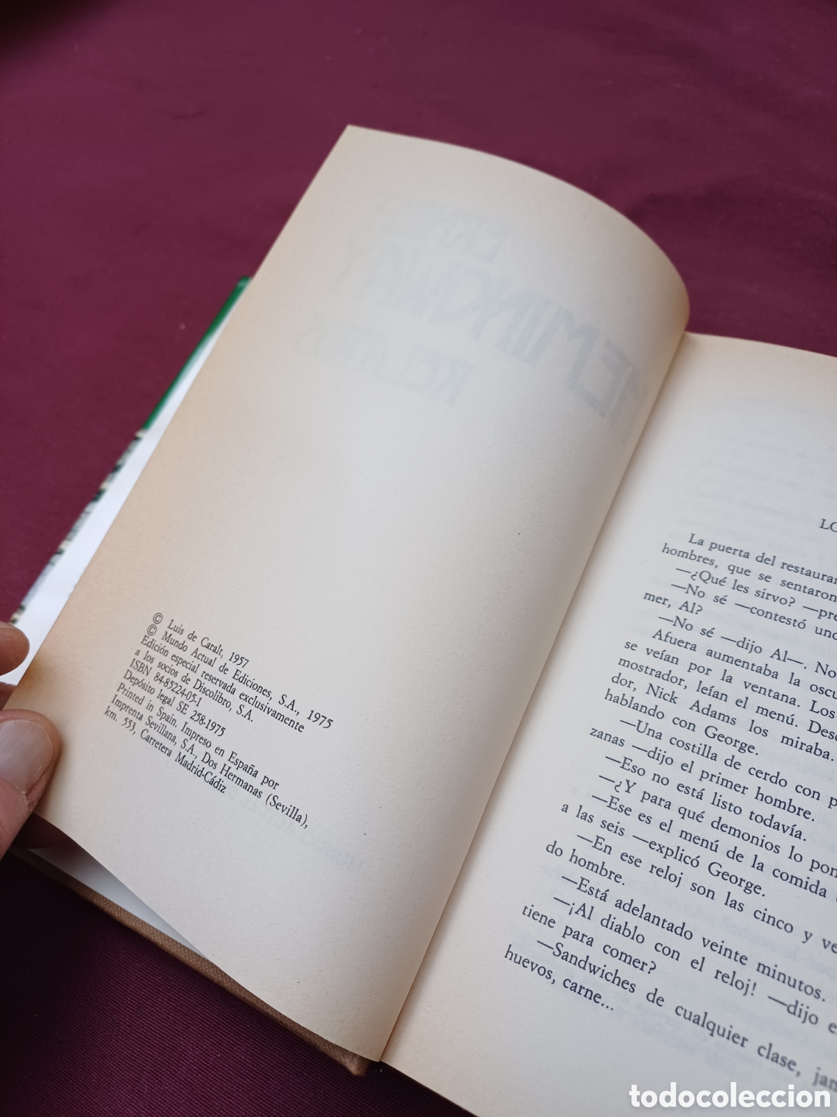 Libros: LIBRO, ERNEST HEMINGWAY, RELATOS, 1975 - Foto 7