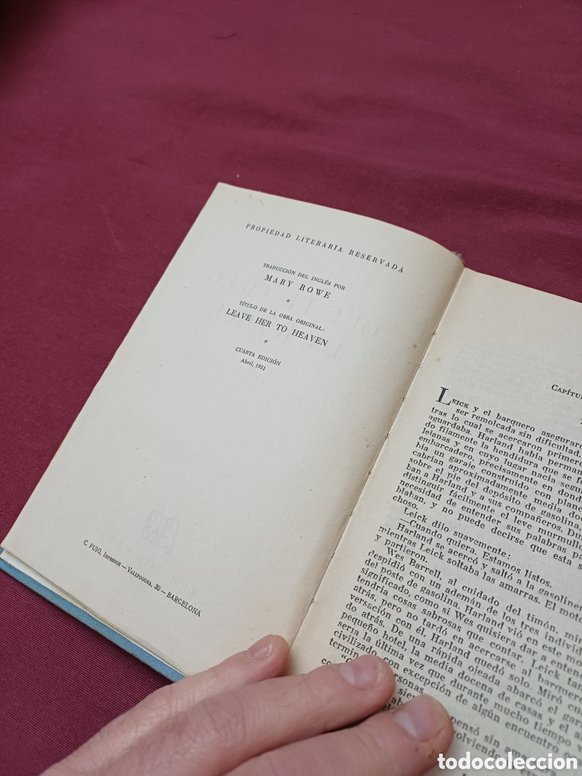 Libros: LIBRO, QUE EL CIELO LA JUZGUE, COLECCI&Oacute;N HORIZONTE, 1951 - Foto 5