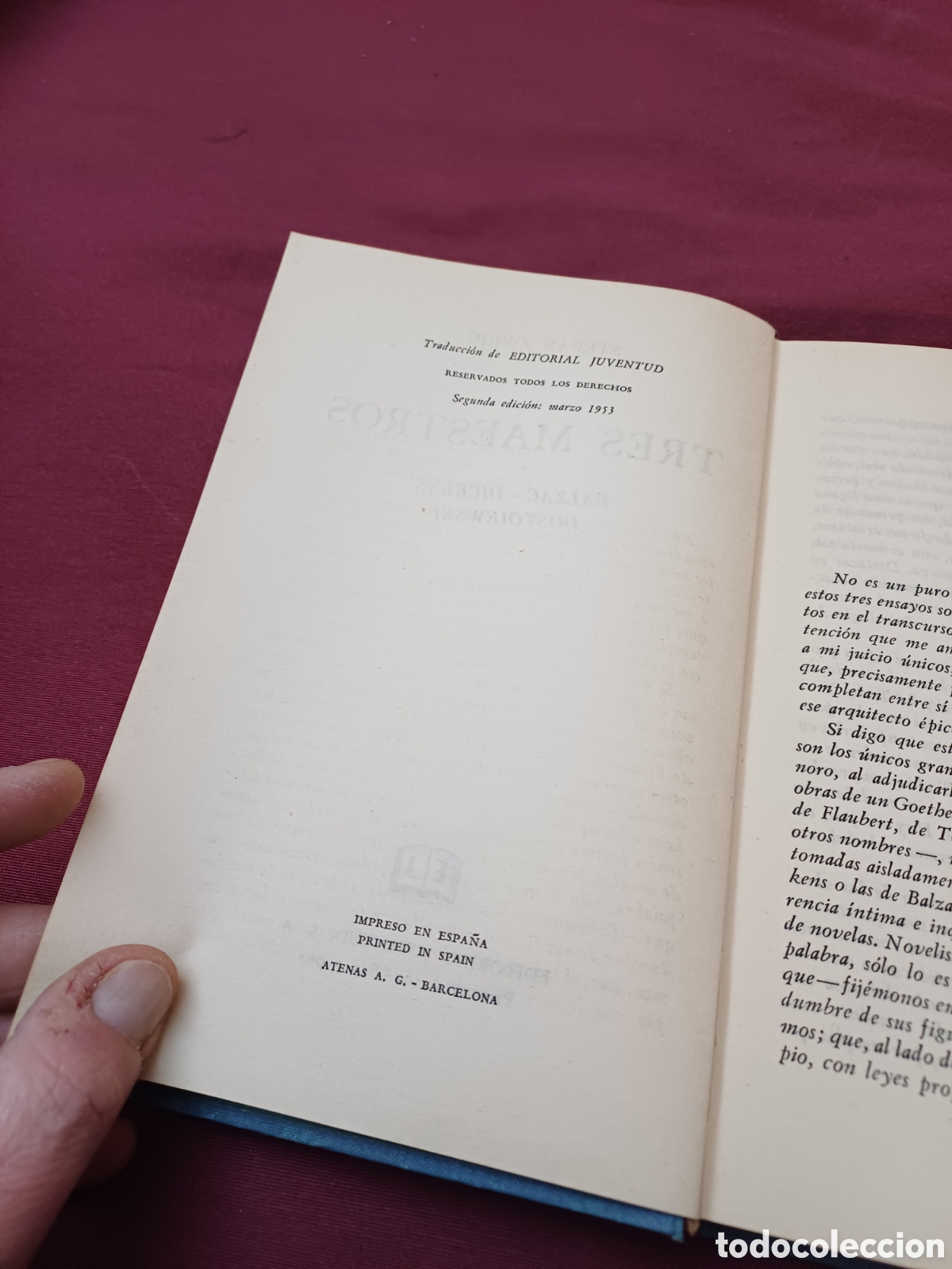 Libros: LIBRO, TRES MAESTROS, ED. JUVENTUD, 1953 - Foto 5