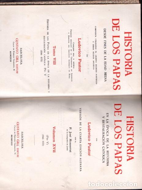 Libros: HISTORIA DE LOS PAPAS DESDE FINES DE LA EDAD MEDIA. TOMO VIII. HISTORIA DE LOS PAPAS EN LA &Eacute;POCA DE