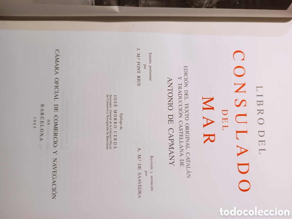 Libros: Libro del Consulado del Mar, Campmany - Foto 2