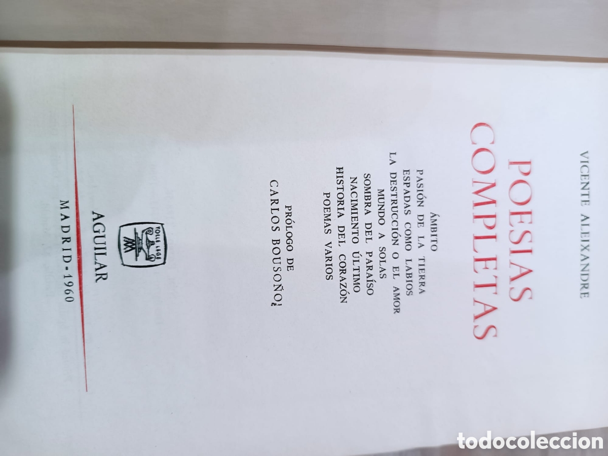 Libros: Poes&iacute;as completas,Vicente Aleixandre - Foto 2