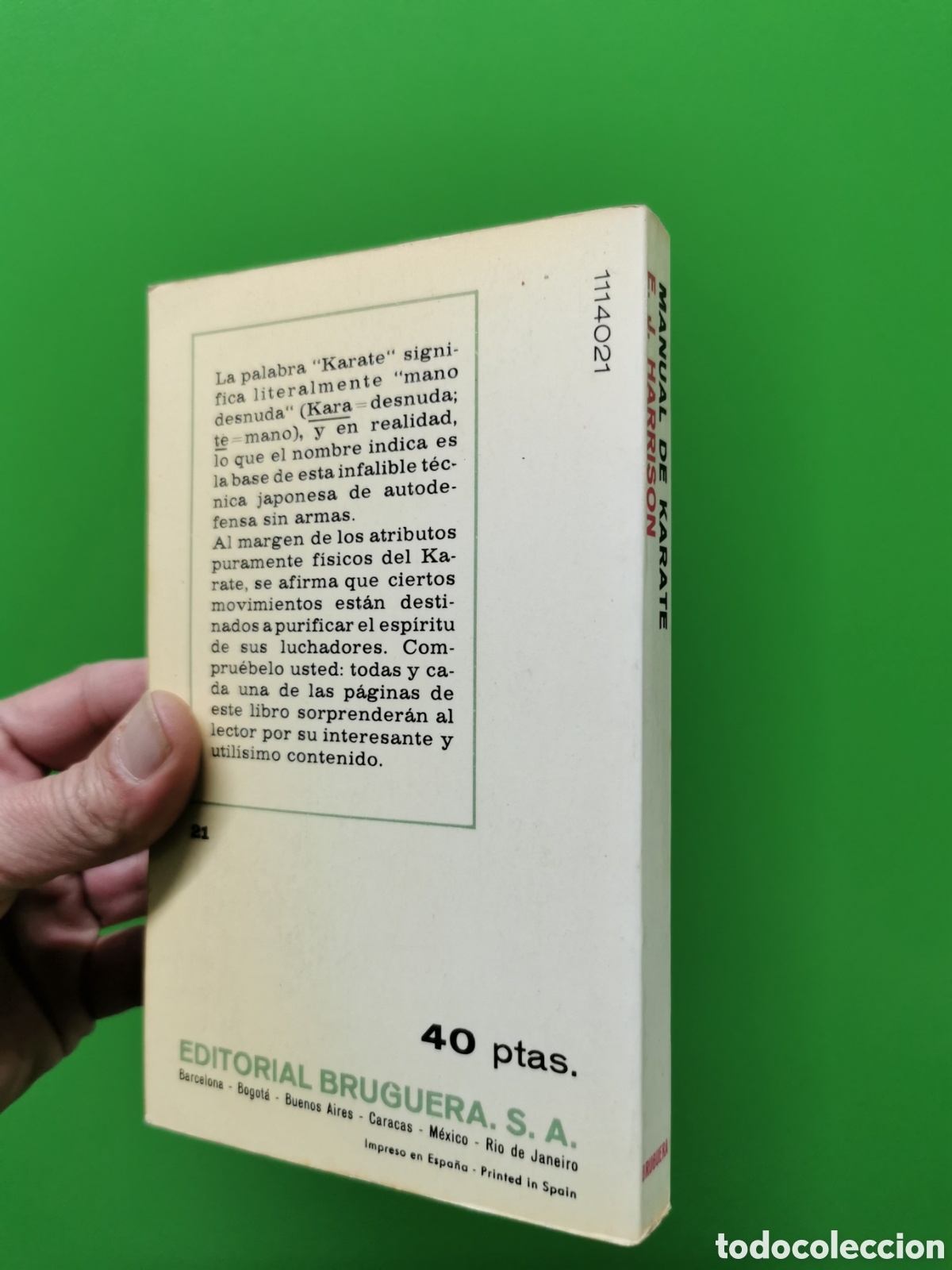 Libros: MANUAL DE K&Aacute;RATE E.J. HARRISON EDITORIAL BRUGUERA - SIN LEER - Foto 2