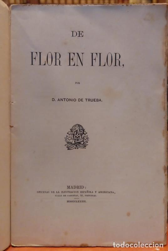 Libros: DE FLOR EN FLOR. - TRUEBA, Antonio de. - Foto 2