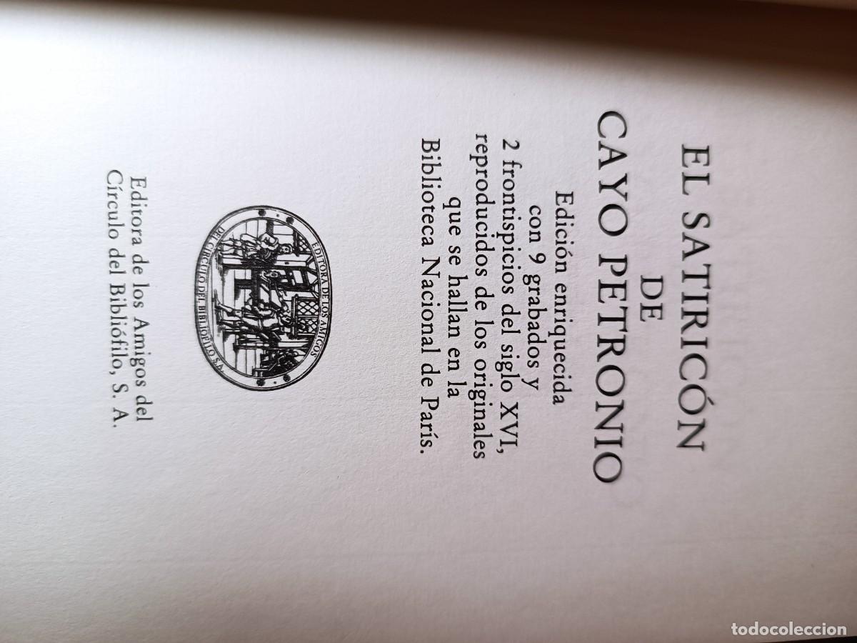 Libros: El Satiric&oacute;n,de Cayo Petronio, bibli&oacute;filo - Foto 2