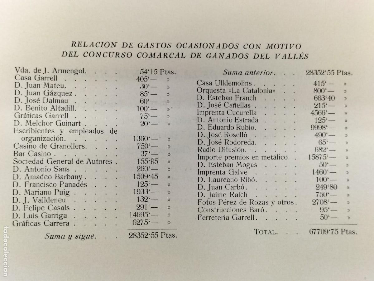 Libros: Concurso Comarcal de Ganados del Vall&eacute;s - Granollers, Junio 1943 - Foto 6