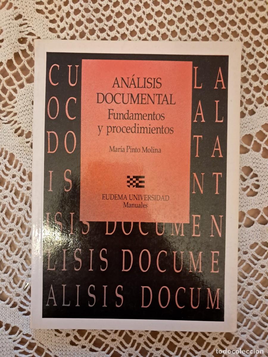 Libros: An&aacute;lisis documental Fundamentos y procedimientos Mario Pinto Molina - Foto 1