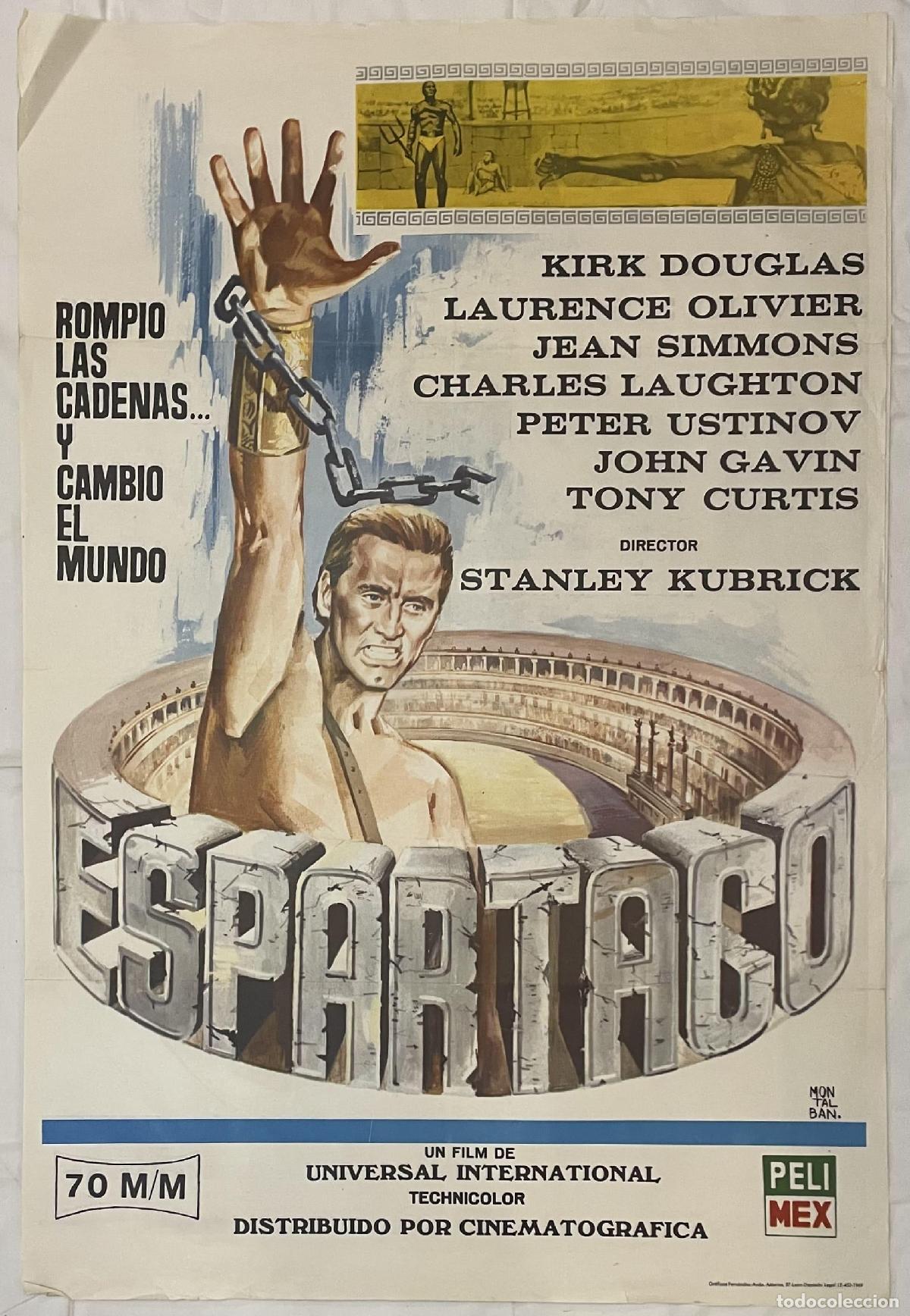 Libros: Espartaco. Cartel original de la pel&iacute;cula. - Foto 1