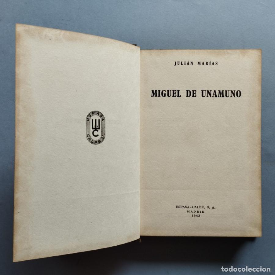 Libros: MIGUEL DE UNAMUNO. - Mar&iacute;as, Juli&aacute;n. - Foto 2