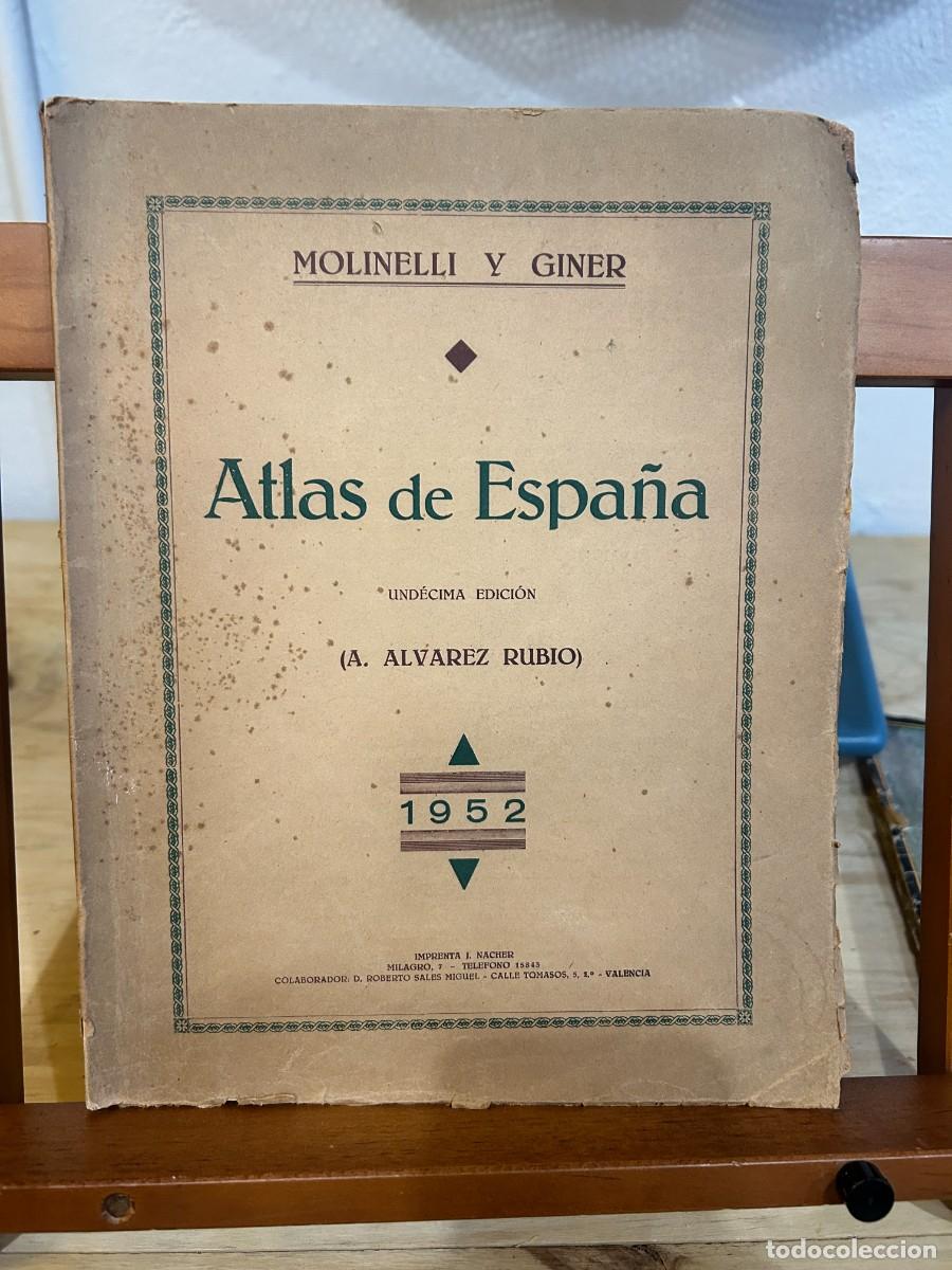 Libros: ATLAS DE ESPA&Ntilde;A - MOLINELLI Y GINER (1952) - Foto 1