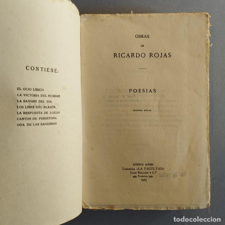 Libros: Poes&iacute;as. Obras de... - Rojas, Ricardo. - Foto 2