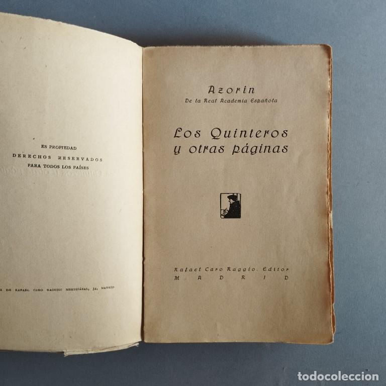 Libros: Los Quinteros y otras p&aacute;ginas. - AZOR&Iacute;N [Jos&eacute; Mart&iacute;nez Ruiz]. - Foto 2