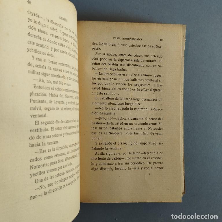 Libros: PARIS BOMBARDEADO. Mayo y Junio 1918. - AZORIN. - Foto 3