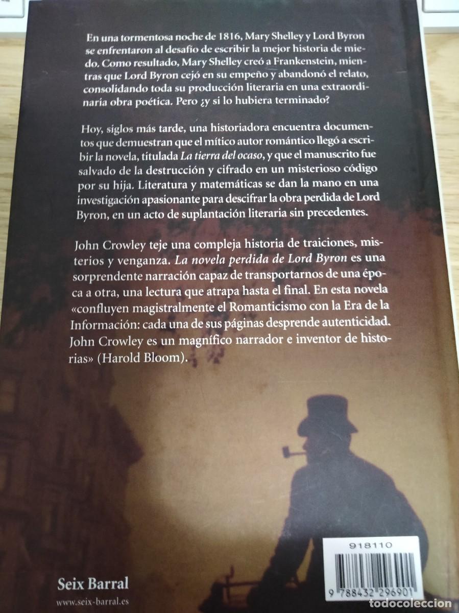Libros: John Crowley. La novela perdida de Lord Byron - Foto 2