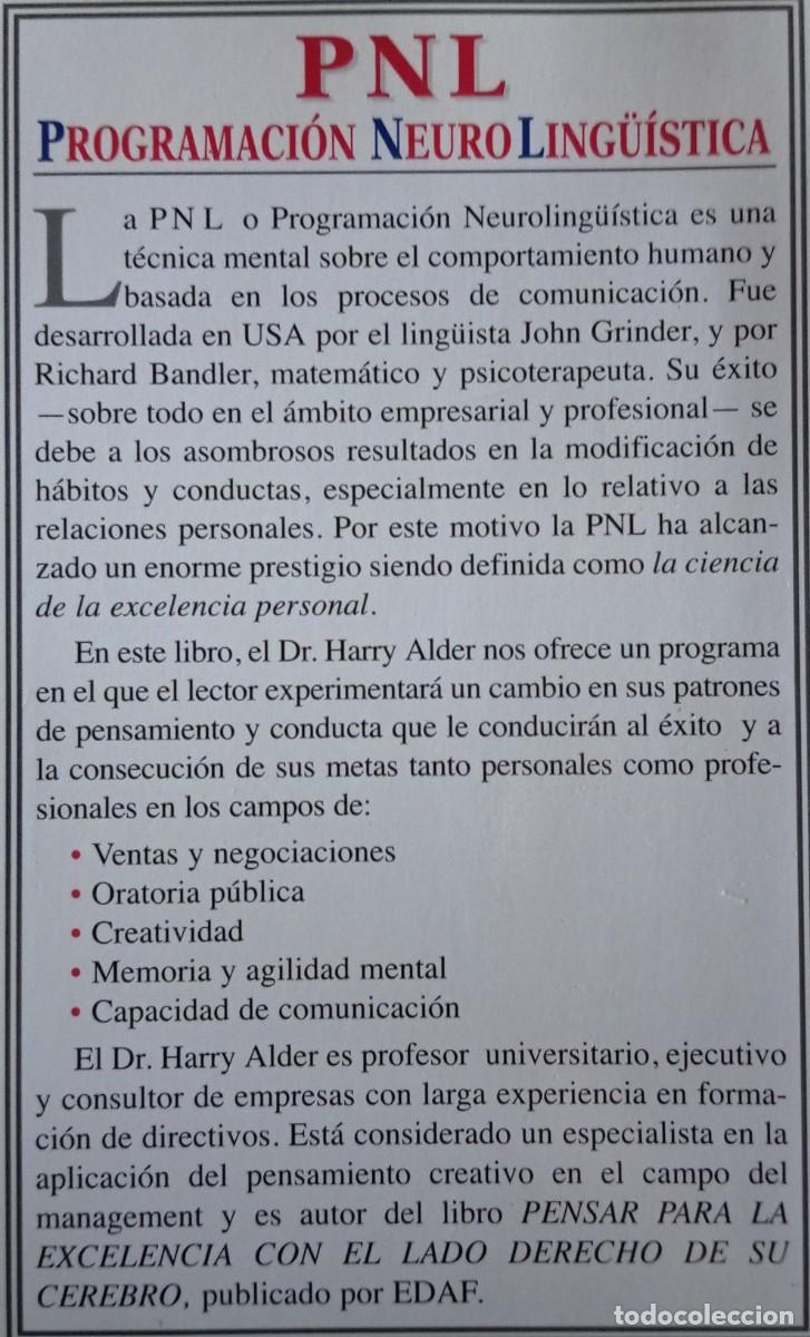 Libros: PNL PROGRAMACION NEURO LINGUISTICA - ALDER - Foto 2