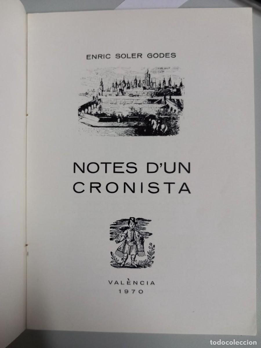 Libros: Notes dun cronista. - SOLER GODES, Enric: - Foto 7