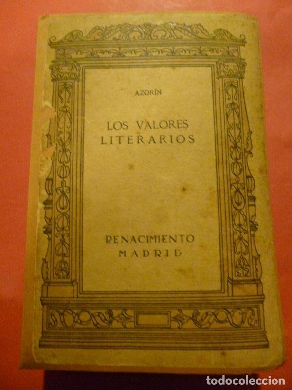 Libros: LOS VALORES LITERARIOS. - AZOR&Iacute;N. - Foto 1