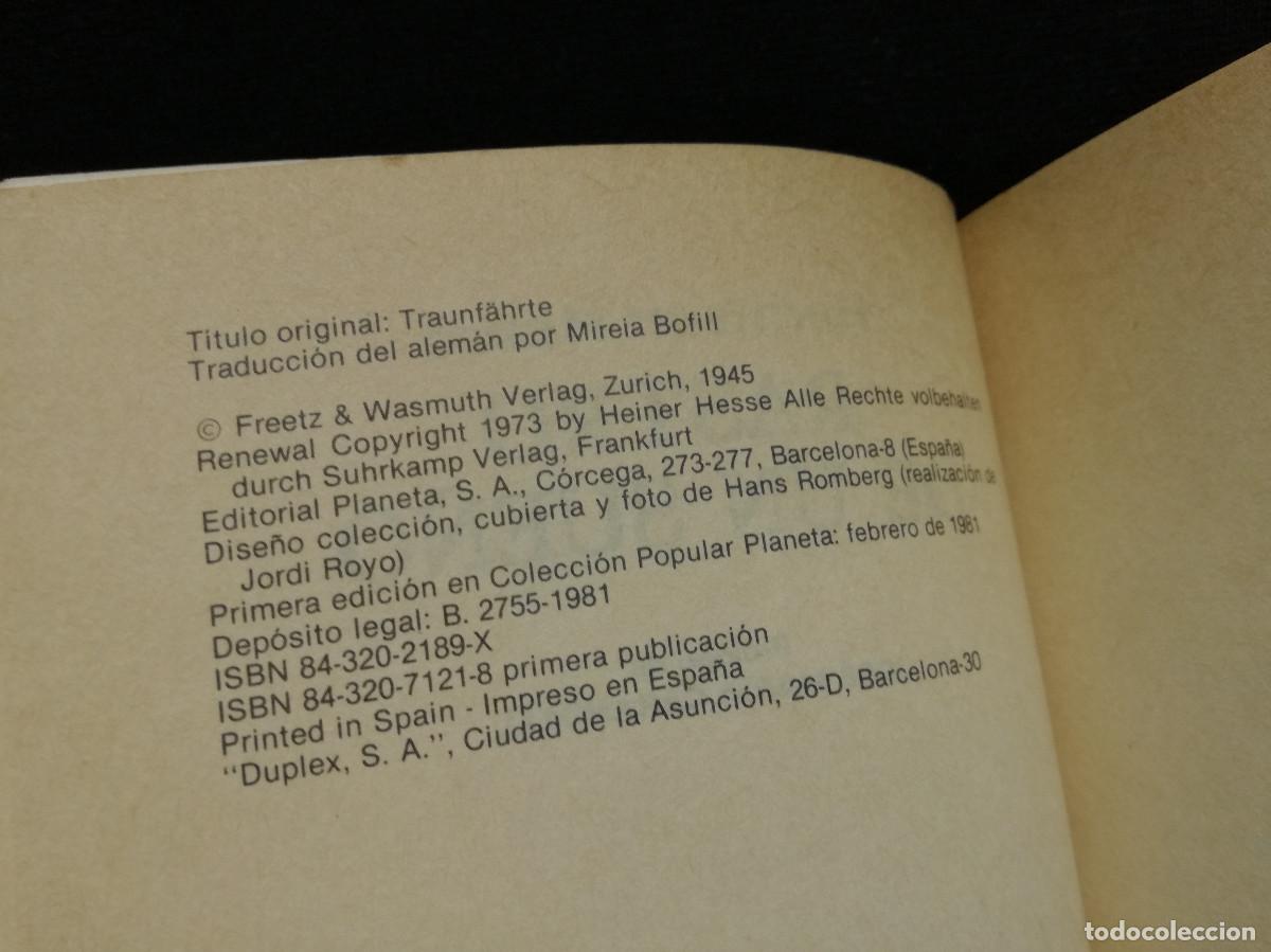 Libros: LIBRO - RASTRO DE UN SUE&Ntilde;O - HERMANN HESSE - POPULAR PLANETA - Foto 2