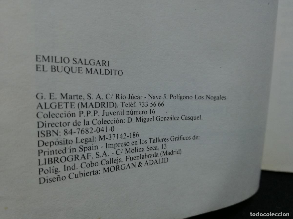 Libros: LIBRO - EL BUQUE MALDITO - EMILIO SALGARI - PPP - Foto 2
