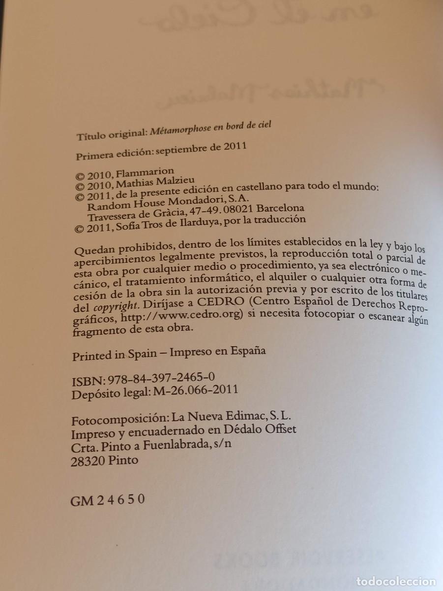 Libros: Libro Metamorfosis en el cielo Mathias Malzieu - Foto 3