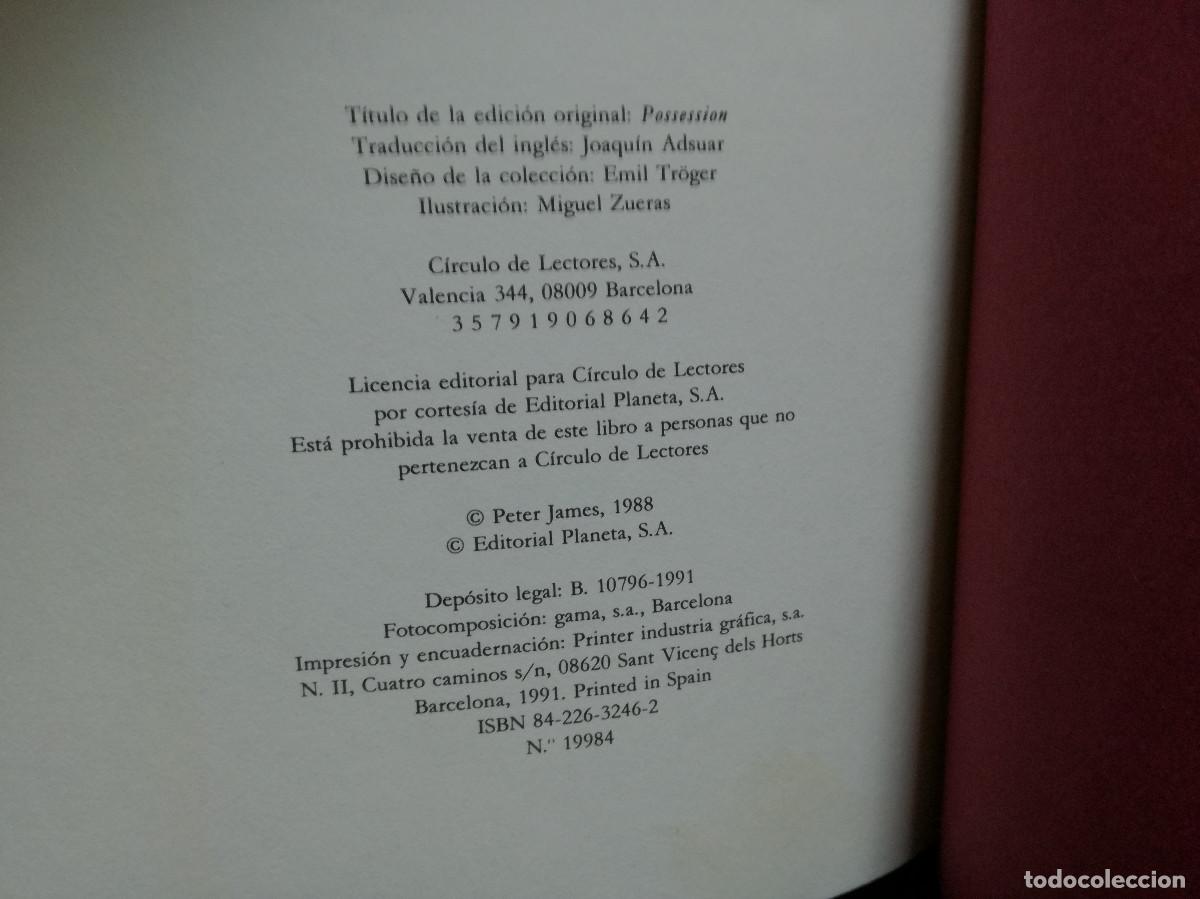 Libros: LIBRO - POSESI&Oacute;N - PETER JAMES - CIRCULO - Foto 2