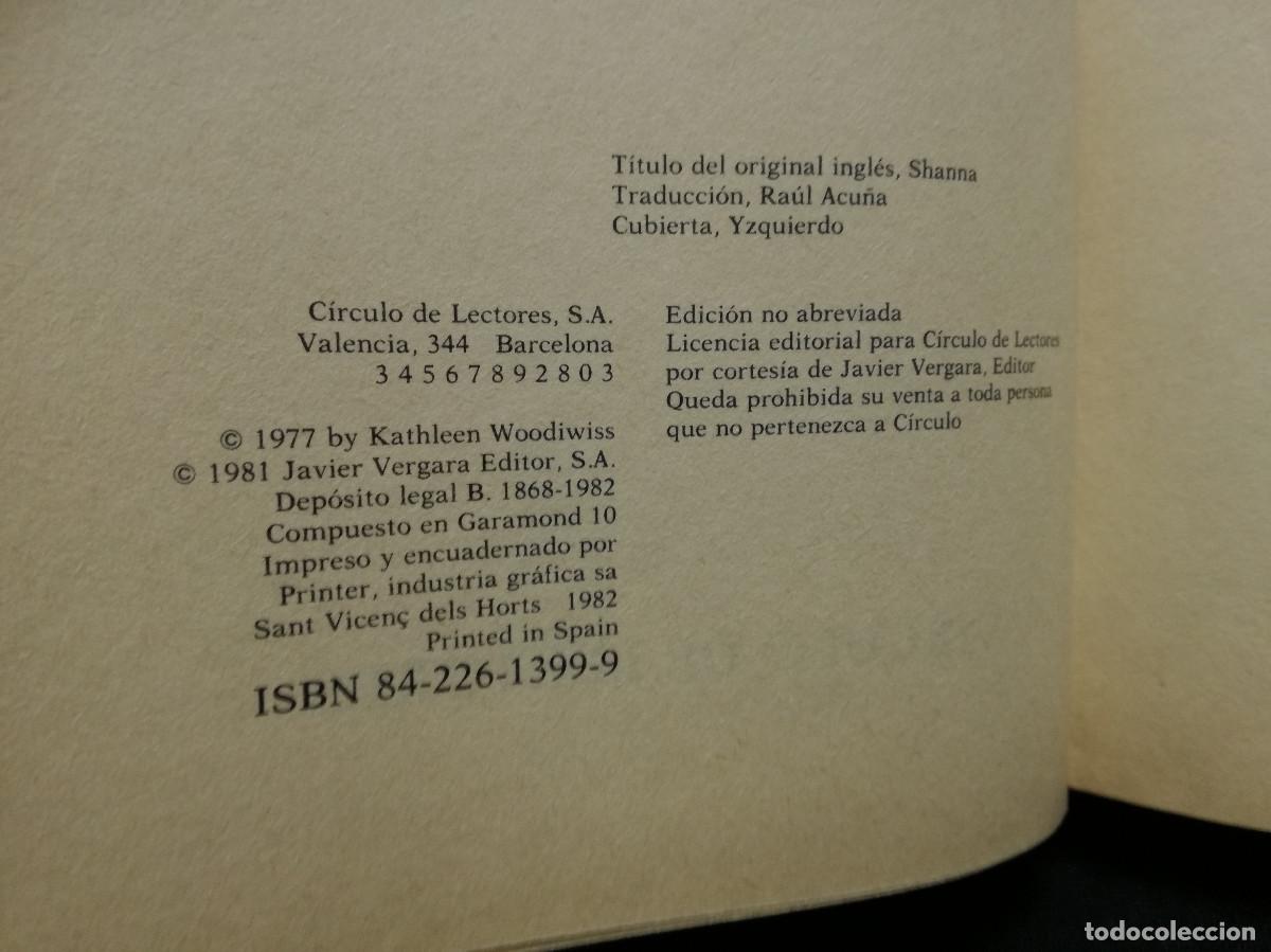 Libros: LIBRO - SHANNA - KATHLEEN WOODIWISS - CIRCULO - Foto 2