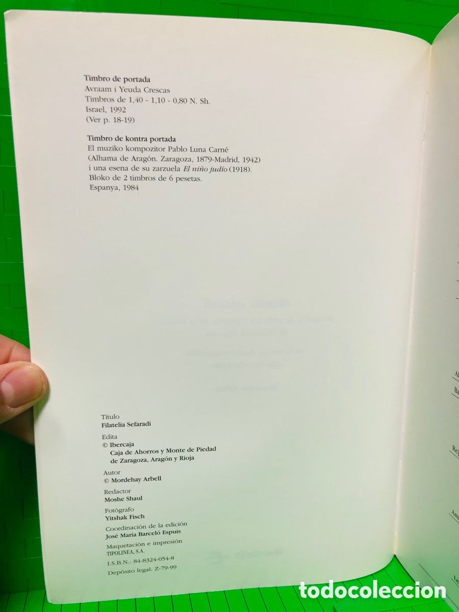 Libros: FILATELIA SEFARDI ● MORDEHAY ARBELL - Foto 2