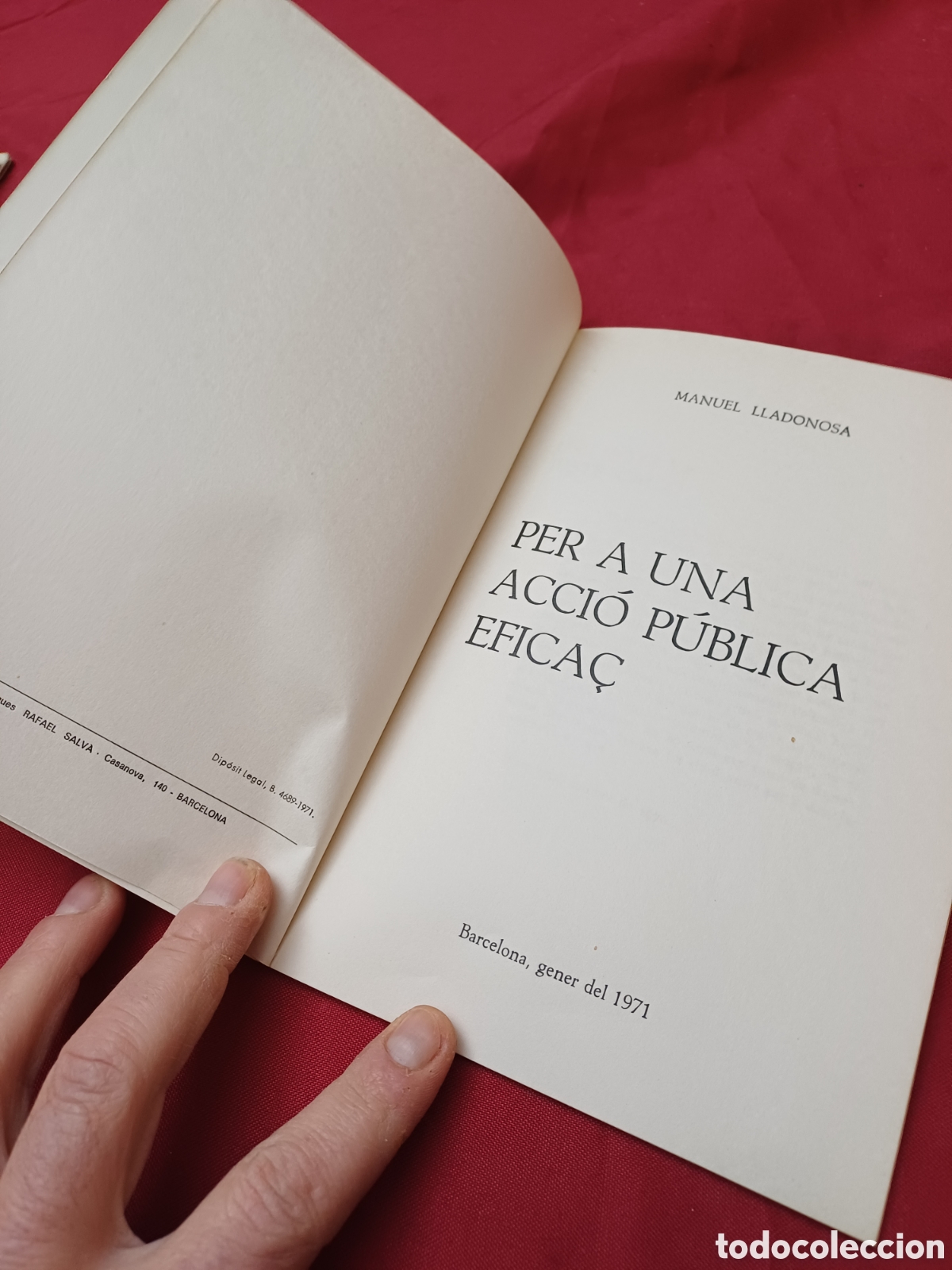 Libros: LIBRO, LIBRETO, PER A UNA ACCI&Oacute; P&Uacute;BLICA EFICA&Ccedil;, EN CATAL&Aacute;N, 1971 - Foto 3