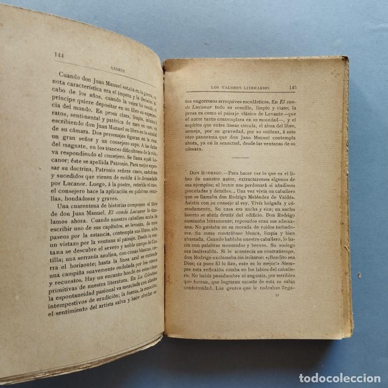 Libros: LOS VALORES LITERARIOS. - AZOR&Iacute;N. - Foto 3