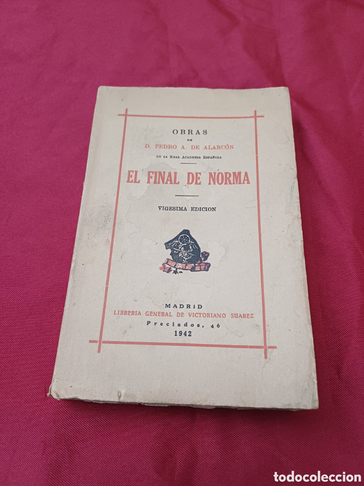 Libros: ANTIGUO LIBRO, EL FINAL DE NORMA, 1942 - Foto 1
