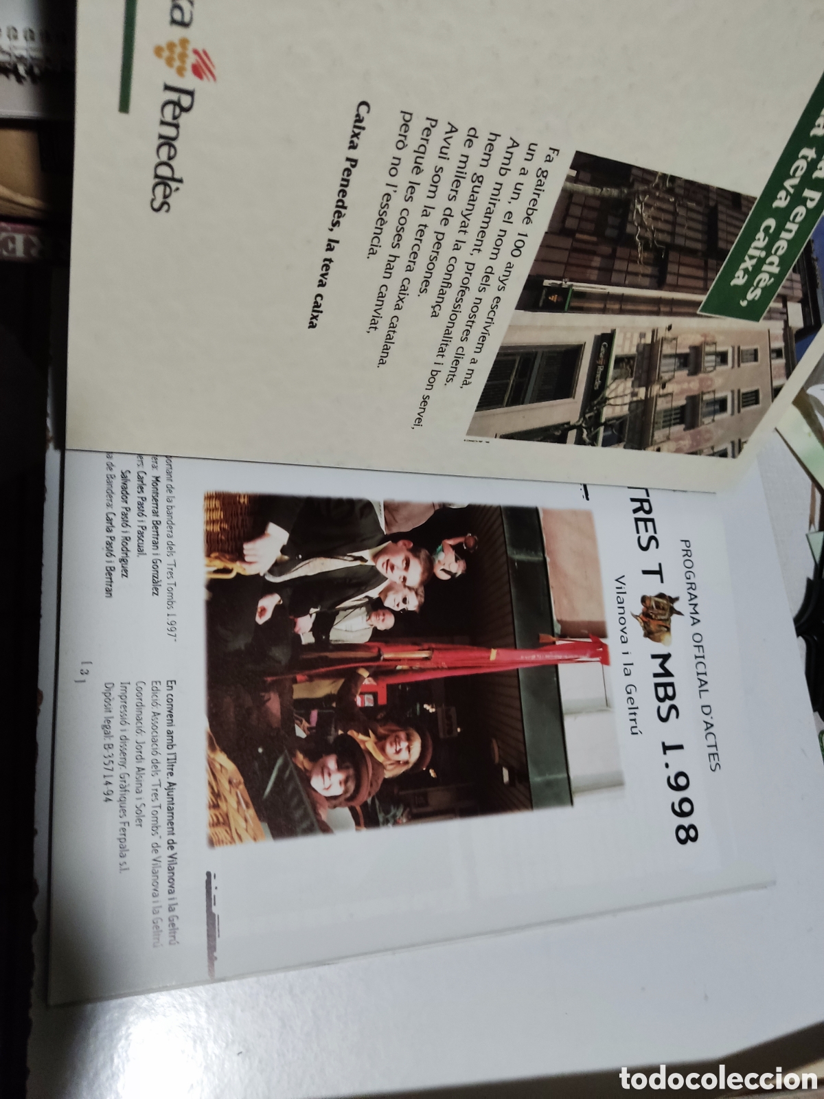 Libros: Libro Tres Tombs 1998 Vilanova i la Geltr&uacute; - Foto 2