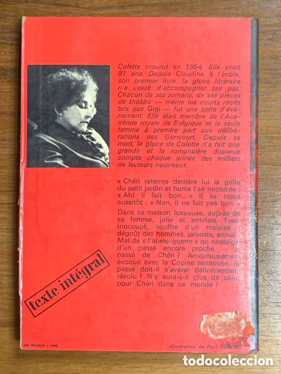 Libros: La Fin de Ch&eacute;ri, Colette - JAI LU - 1972 - Foto 3